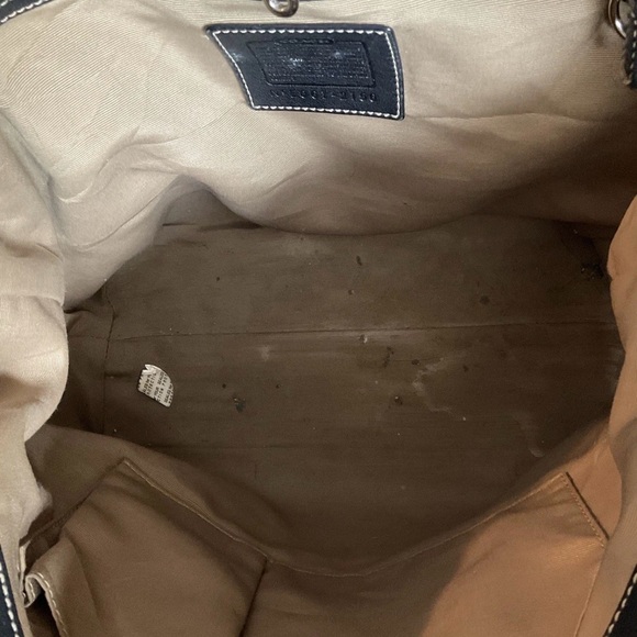 Coach signature canvas leather hobo bag - Picture 6 of 8